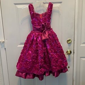 Princess Kloset sz 6 dark pink sequin party dress